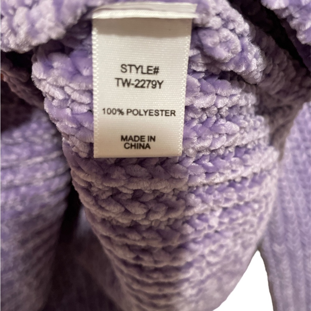 Purple Women’s Juniors Sweater Turtlenecks loosefitting - Picture 5 of 6